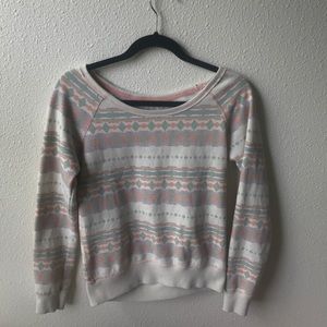 cozy tribal print long sleeve shirt